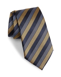 Ermenegildo Zegna Stripe Silk Cotton Tie