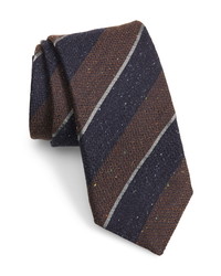 Canali Stripe Silk Wool Tie