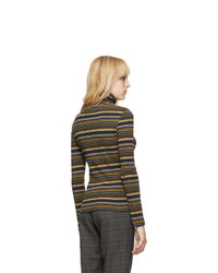 6397 Navy And Brown Turtleneck