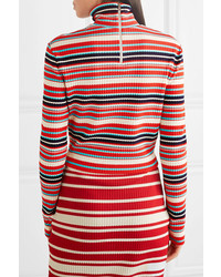 Prada Striped Ribbed Knit Sweater