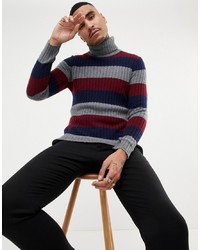 United Colors of Benetton Striped Roll Neck