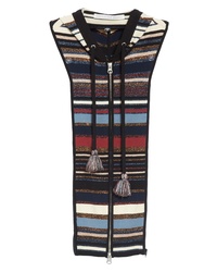 Multi colored Horizontal Striped Vest