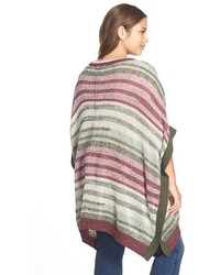 Vince Camuto Two By Marled Intarsia Stripe Poncho