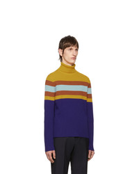 Gucci Multicolor Wool Striped Turtleneck