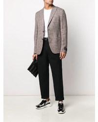 Z Zegna Check Single Breasted Blazer