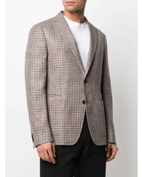 Z Zegna Check Single Breasted Blazer