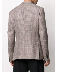 Z Zegna Check Single Breasted Blazer