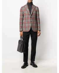 Tagliatore Glen Plaid Single Breasted Blazer