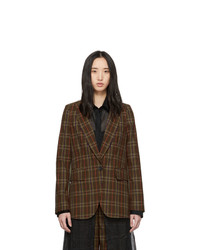 Multi colored Houndstooth Wool Blazer