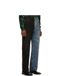 Balenciaga Black And Indigo Rust Large Fit Jeans