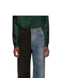 Balenciaga Black And Indigo Rust Large Fit Jeans