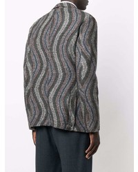 Etro Wave Pattern Knitted Blazer