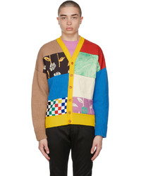 Opening Ceremony Multicolor Patchwork Dropped Cardigan