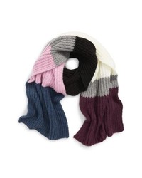 Trouve Colorblock Chunky Knit Scarf