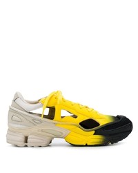 Adidas By Raf Simons Black Yellow And Beige X Raf Simons Replicant Ozweego Sock Pack Sneakers
