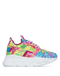 Versace Chain Reaction Floral Print Sneakers