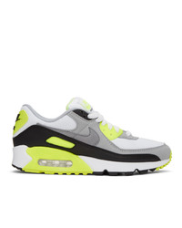 Nike White And Grey Air Max 90 Sneakers