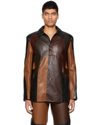 Multi colored Leather Barn Jacket