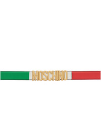 Moschino Red And Green Fantasy Print Belt
