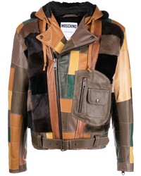 Moschino Patchwork Leather Jacket