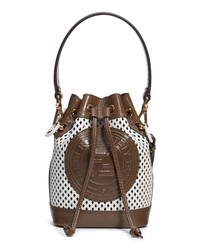 Fendi Mini Mon Tresor Perfoarted Leather Bucket Bag