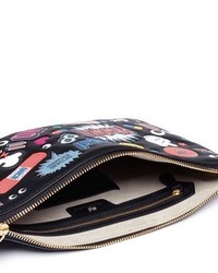 Anya Hindmarch All Over Georgiana Embossed Leather Tassel Clutch