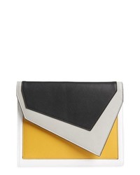 Leith Colorblock Faux Leather Envelope Clutch