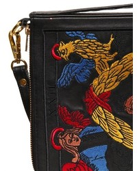 Kokon To Zai Tarot Embroidery Leather Clutch