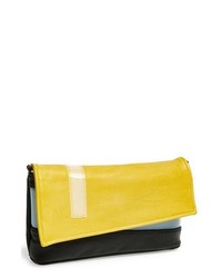 POVERTY FLATS by rian Colorblock Flap Clutch
