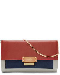 Vince Camuto Renee Colorblocked Leather Clutch