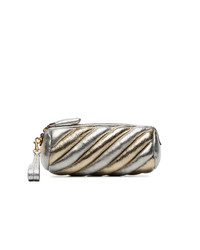 Anya Hindmarch Silver And Gold Metallic Marshmallow Leather Clutch
