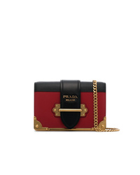 Prada Black And Red Cahier Mini Leather Shoulder Bag