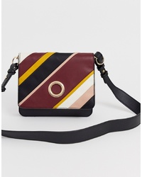 Warehouse Crossbody Bag With Circle Detail In Stripe
