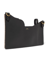 Fendi Embossed Leather Shoulder Bag