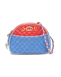 Gucci Quilted Color Block Metallic Leather Shoulder Bag