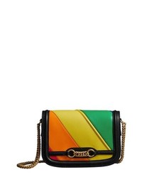 Burberry Rainbow Stripe Link Flap Leather Crossbody Bag