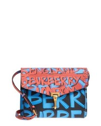 Burberry Small Macken Graffiti Print Leather Crossbody Bag