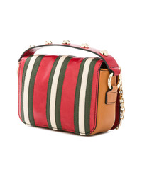 RED Valentino Striped Chain Shoulder Bag