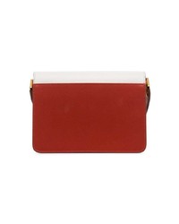 Marni White Yellow And Red Trunk Small Leather Shoulder Bag