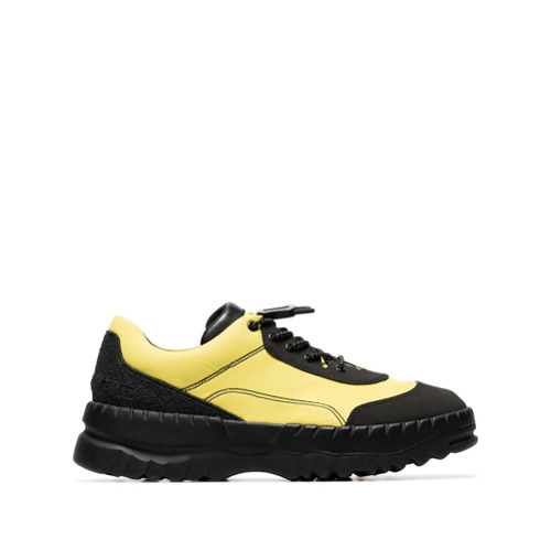 yellow lace up shoes