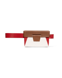 Yuzefi Lola Color Block Textured Leather Belt Bag
