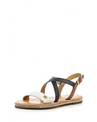 Multi colored Leather Flat Sandals