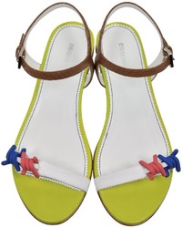 Dsquared2 Babe Wire Multicolor Leather Flat Sandal