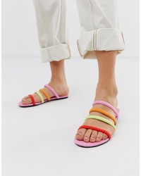 Monki Multi Flat Sandal In Multi