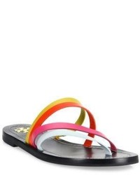 Tory Burch Patos Multicolor Leather Slides