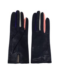 NICOLETTA ROSI Colorblock Lambskin Leather Gloves