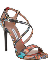 Multi colored Leather Heeled Sandals