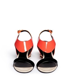 Nobrand Leda Stud Prism Heel Patent Leather Sandals