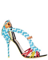Sophia Webster Liberty Zigzag Striped Leather Sandals