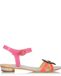 Sophia Webster Wifey For Lifey Vinyl And Patent Leather Sandals Pink
